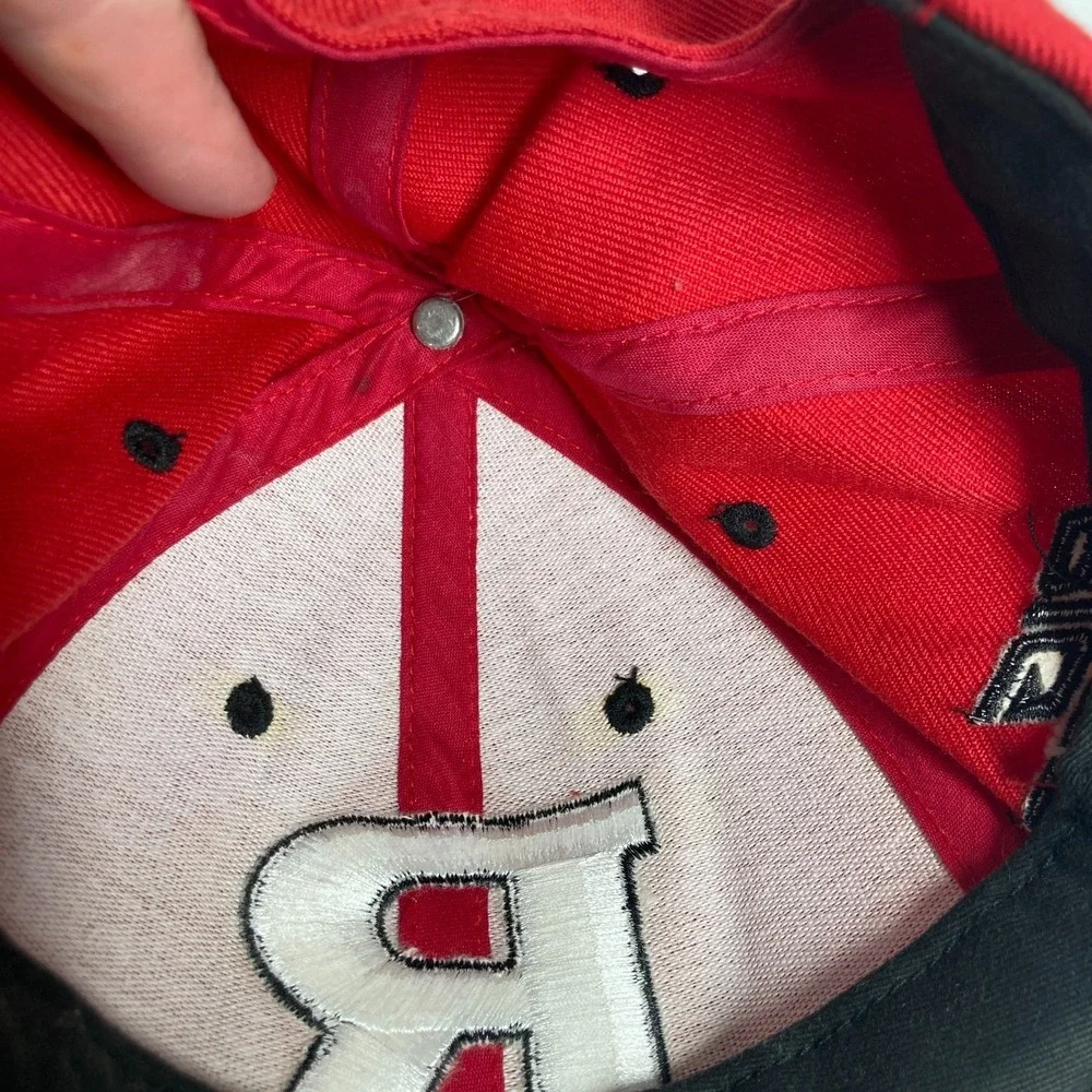 Rutgers University Scarlet Knights Cap Hat Adult Black Red Lot of 2 FLAW
